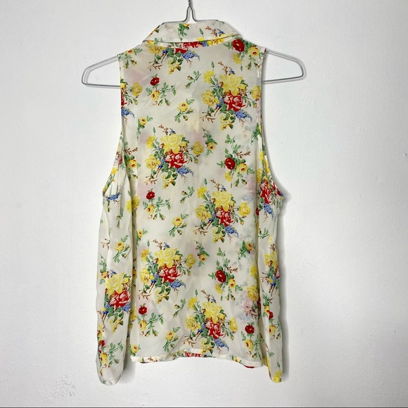 SOLD Equipment Femme Floral Print Silk Button Blouse - Picture 3 of 10